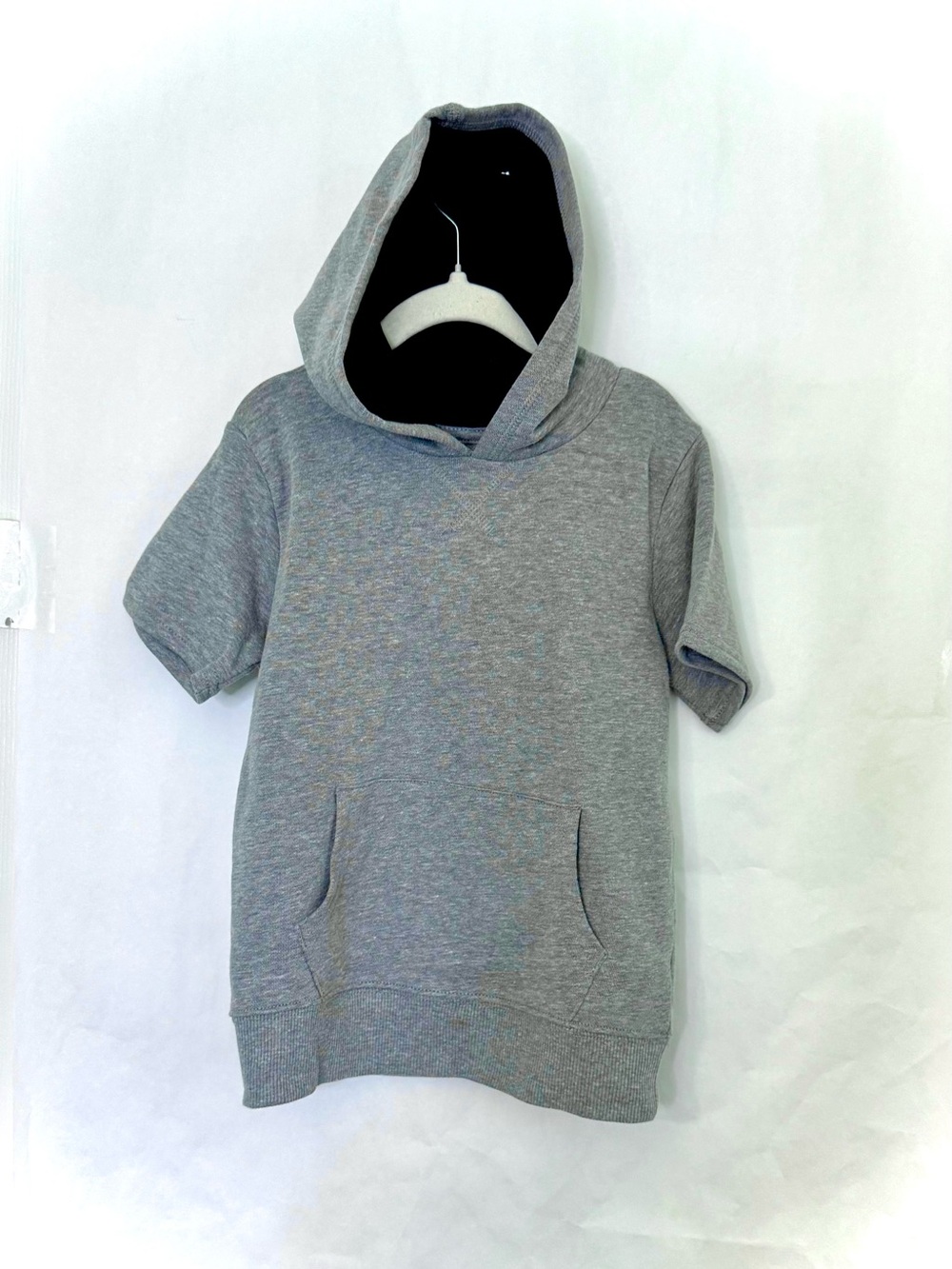 Boy’s Grey Hoody Short Sleeve Shirt